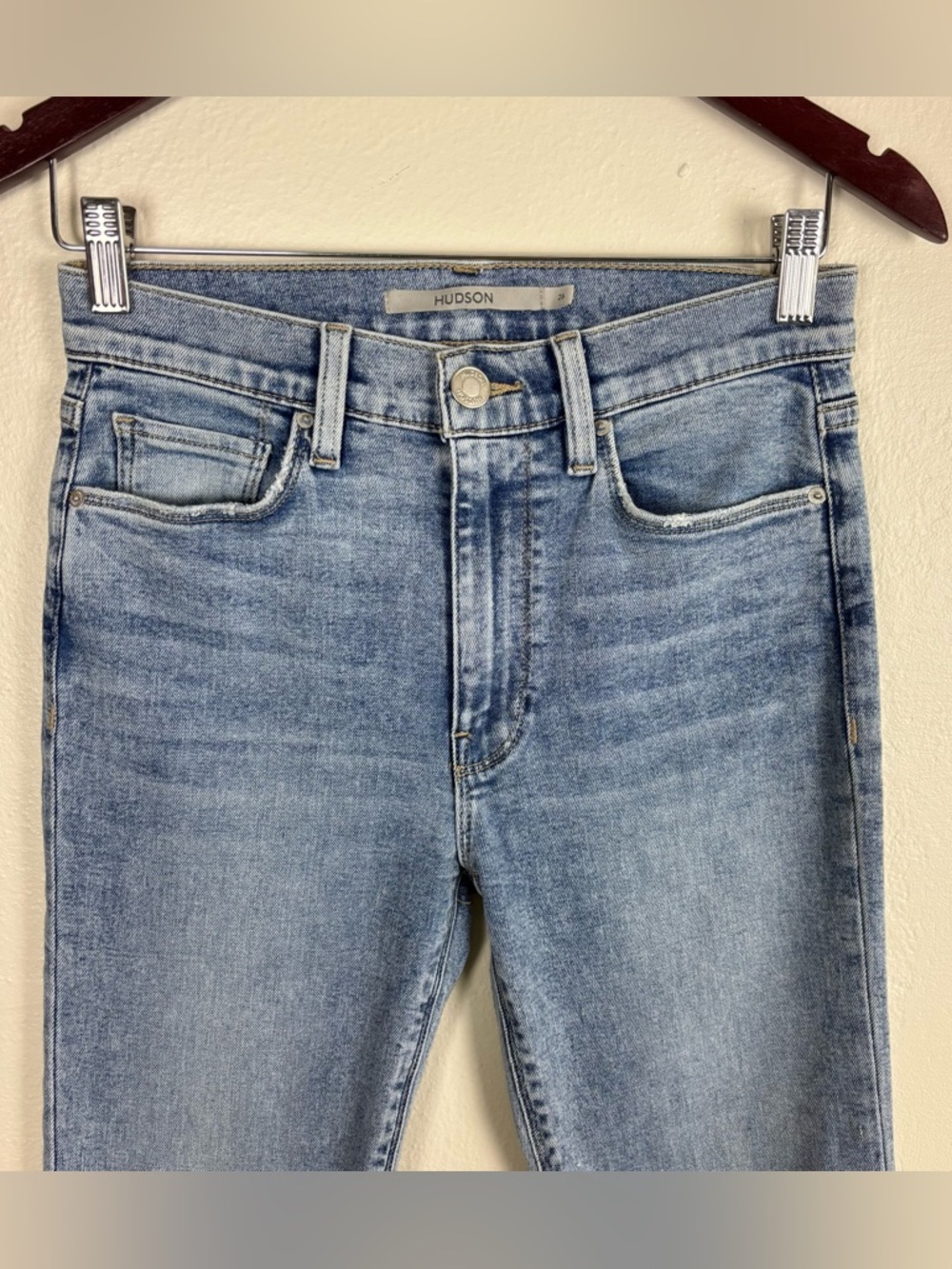 Hudson Barbara High Rise Bootcut Crop Jean Size 26 In Light Indigo Prism Blue - Picture 3 of 8
